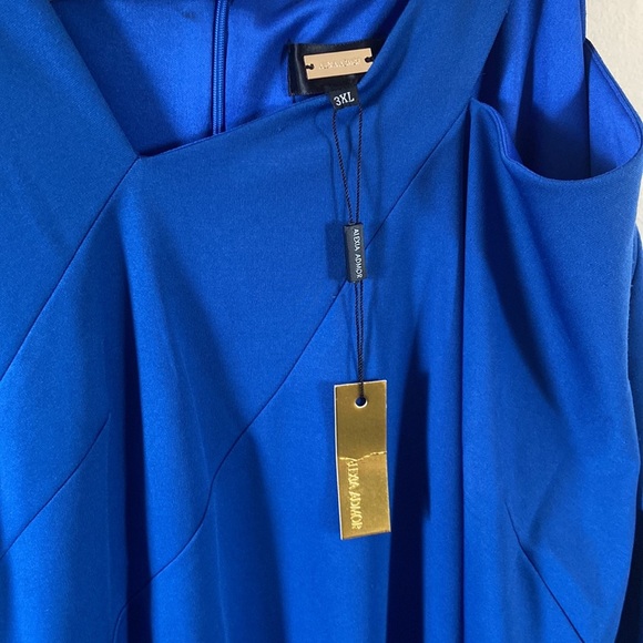 New Blue Alexia Admor Dress Short BodyCon Mini Long Sleeve plus 3X Business Work - Picture 4 of 8